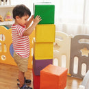 12-Piece 5.5 Inch Soft Colorful Foam Building Blocks
