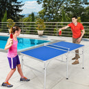 60 Inches Portable Tennis Ping Pong Folding Table with Accessories-Blue