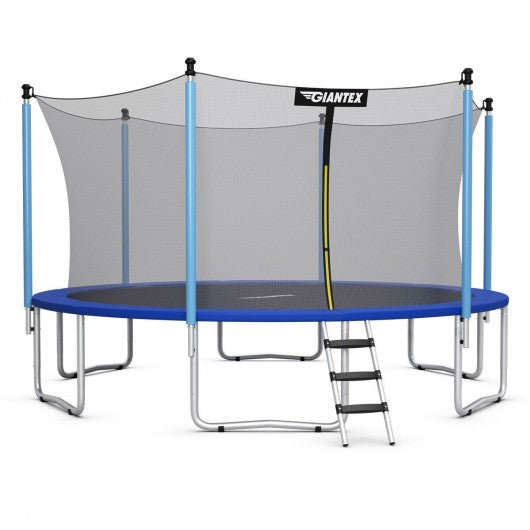 12 Feet Trampoline Combo with Spring Pad Ladder