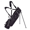Golf Stand Cart Bag w- 4 Way Divider Carry Organizer Pockets-Black