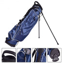 Golf Stand Cart Bag w- 4 Way Divider Carry Organizer Pockets-Blue
