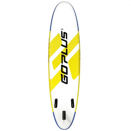 11ft Inflatable Stand Up Paddle Board with Aluminum Paddle-Yellow