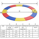 14FT Safety Round Spring Pad Replacement Cover -Multicolor