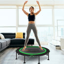 47" Folding Trampoline Fitness Exercise Rebound with Safety Pad Kids and Adults-Green