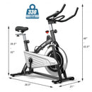 30Lbs Fixed Training Bicycle with Monitor for Gym and Home