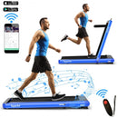 4.75HP 2 In 1 Folding Treadmill with Remote APP Control-Navy