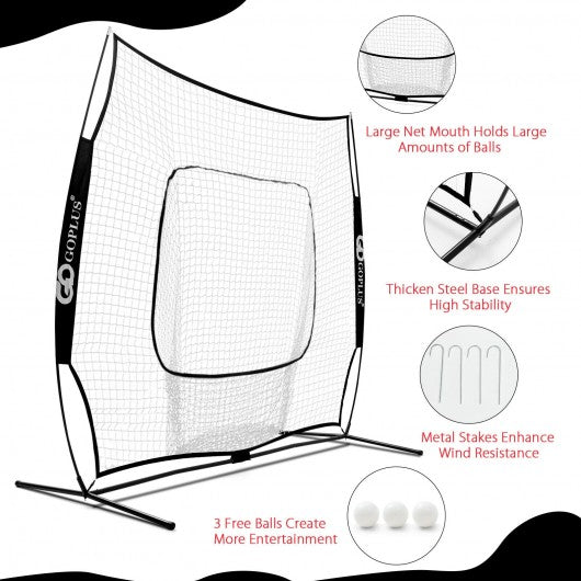 Portable Practice Net Kit with 3 Carrying Bags -Black