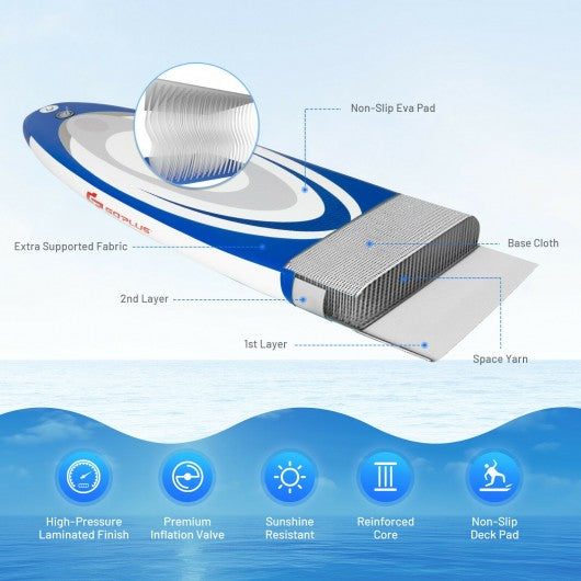 10' Inflatable Stand Up Paddle Surfboard with Bag