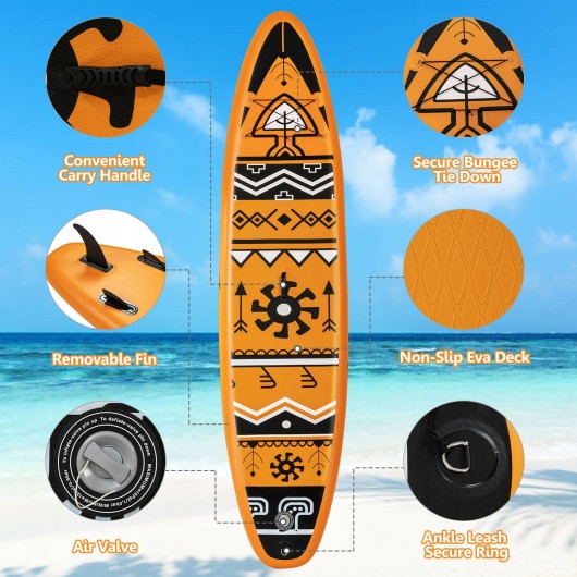 Inflatable Stand Up Paddle Board with Backpack Aluminum Paddle Pump-M