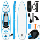 10.8'  Inflatable Kayak Set K1 1-Person Sit-On-Top Kayak with Oars-Blue