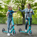 Aluminum Folding Kick Scooter with LED Wheels for Adults and Kids-Green