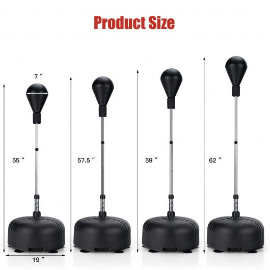 Adjustable Freestanding Punching Bag with Boxing Gloves for Adult and Kids
