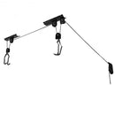 New Bike Bicycle Lift Ceiling Mounted Hoist Storage Garage Hanger Pulley Rack