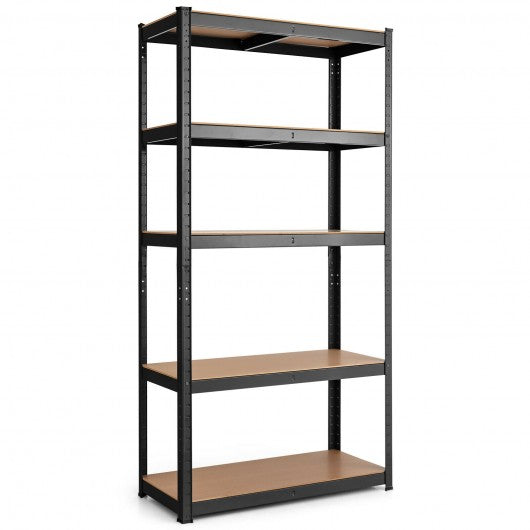 Adjustable Heavy Duty 4 Level Garage Tool Shelf Storage-Black