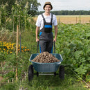 2 Tire Wheelbarrow Garden Cart Heavy-duty Dolly Utility Cart-Green