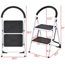 2.75 Ft Folding Step Stool with Iron Frame & Anti-Slip Pedals for 330lbs Capacity