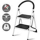 2.75 Ft Folding Step Stool with Iron Frame & Anti-Slip Pedals for 330lbs Capacity