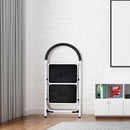 2.75 Ft Folding Step Stool with Iron Frame & Anti-Slip Pedals for 330lbs Capacity