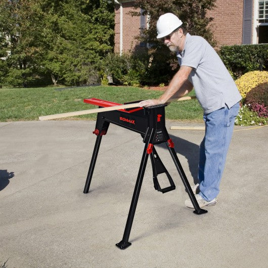 660 lbs Portable Clamping Sawhorse Work Bench
