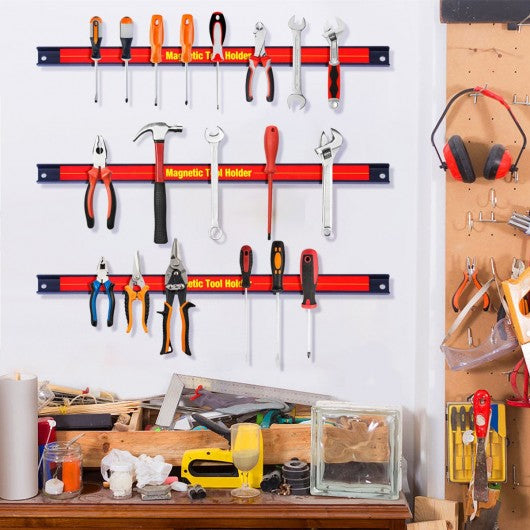 6 Pcs 18" Magnetic Tool Holder Bar Organizer Storage Rack