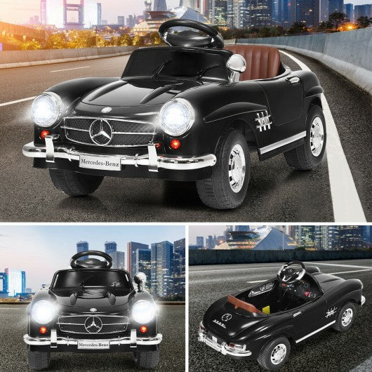 Licensed Mercedes Benz 6V Battery Powered Kids Ride On Car with Parent Remote Control-Black
