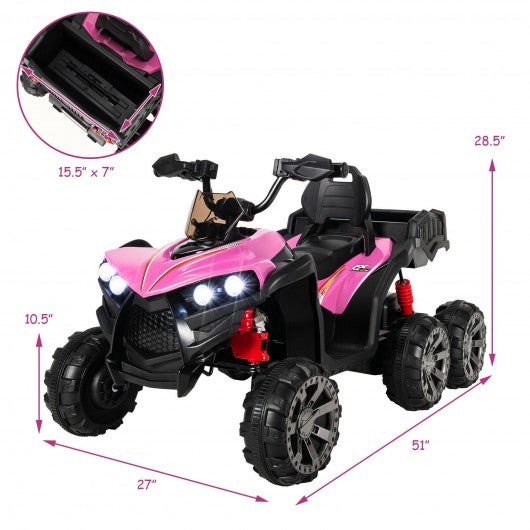 Kids Battery-Powered Ride-On Toy with 4WD-Pink