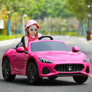 12V Kids Ride On Car Licensed Maserati GranCabrio with Remote Control-Pink