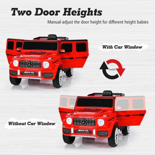 12V Mercedes-Benz G63 Licensed Kids Ride On Car with Remote Control-Red