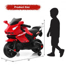 6V Kids Ride on Motorbike with Training Wheels and Music-Red
