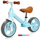 Kids Balance Training Bicycle with Adjustable Handlebar and Seat-Blue