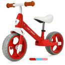 Kids Balance Training Bicycle with Adjustable Handlebar and Seat-Red