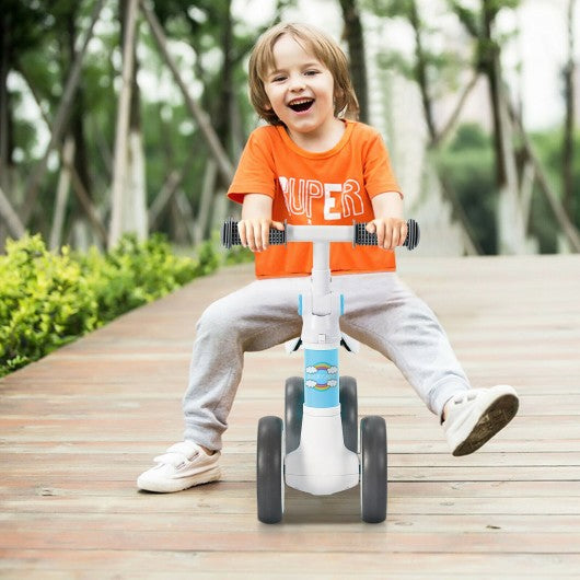 Baby Balance Bike with Adjustable seat and Handlebar for 6 - 24 Months-Blue