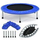 38" Mini Folding Trampoline Portable Leisure Fitness Backboard-Blue