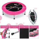 38" Mini Folding Trampoline Portable Leisure Fitness Backboard-Pink