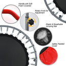 40 Inch Folding Exercise Trampoline Rebounder with 4-Level Handrail Carrying Bag-Red