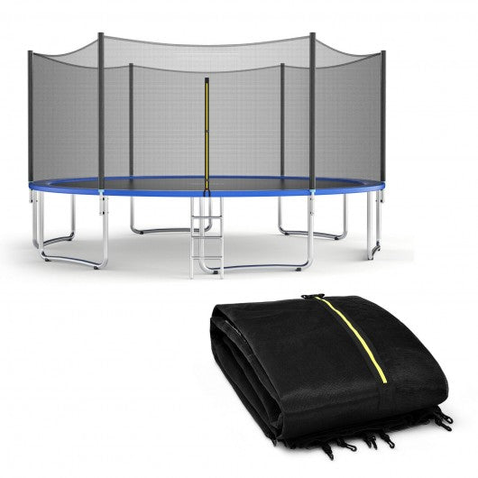 Trampoline Replacement Protection Enclosure Net with Zipper-12 ft