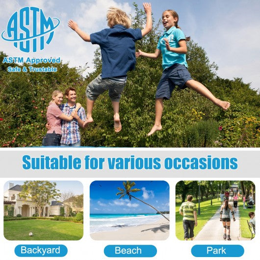 8-10-12-14-15-16Feet Outdoor Trampoline Bounce Combo with Safety Closure Net Ladder-15 ft