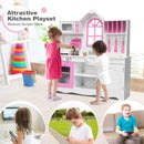 Wood Toy Kitchen Kids Cooking Pretend Play Set