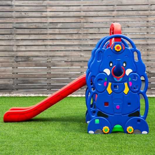 3 in 1 Junior Children Freestanding Design Climber Slide Swing Seat Basketball Hoop
