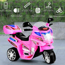 20-day Presell 3 Wheel Kids Ride On Motorcycle 6V Battery Powered Electric Toy Power Bicyle New-pink