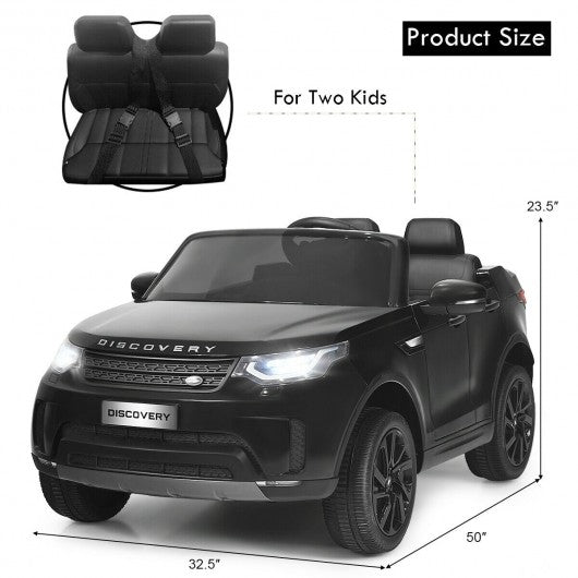12V Licensed 2-Seater Land Rover Kid Ride On Car -Black