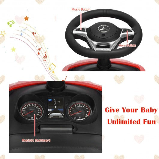 Mercedes Benz Licensed Kids Ride On Push Car-Red