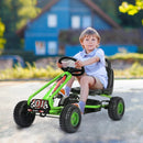4 Wheel Pedal Powered Ride On with Adjustable Seat-Green