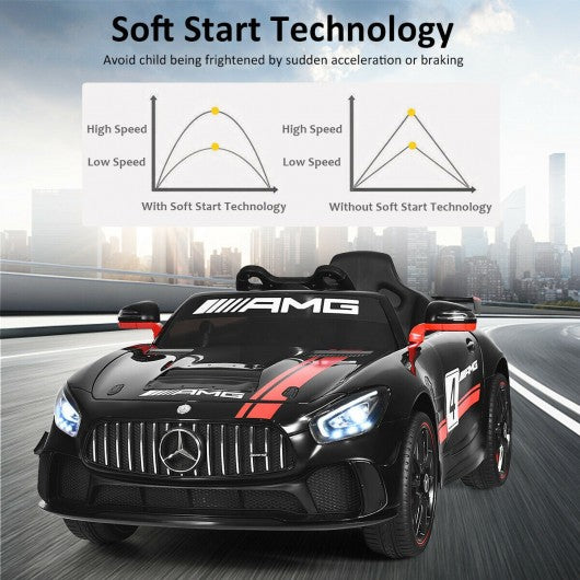12V Mercedes Benz AMG Licensed Kids Ride On Car with 2.4G Remote Control and Swing Function-Black