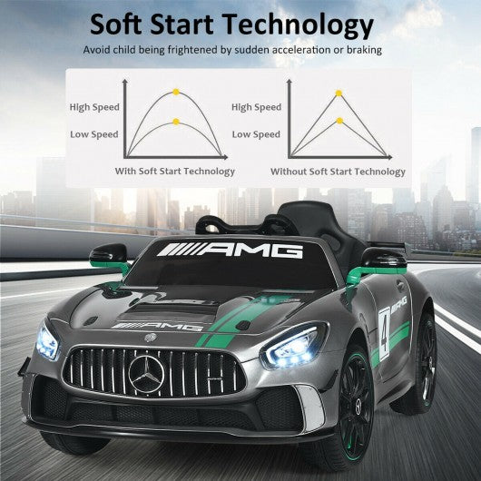 12V Mercedes Benz AMG Licensed Kids Ride On Car with 2.4G Remote Control and Swing Function-Light Gray