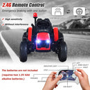 2 in 1 Electric 12V Kids Ride on Car Tractor with Remote Control LED Light Horn-Red