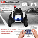 2 in 1 Electric 12V Kids Ride on Car Tractor with Remote Control LED Light Horn-White
