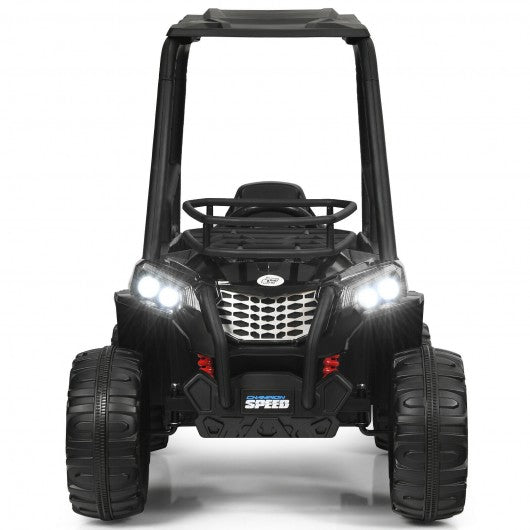 12V Kids RC Electric Ride On Off-Road UTV Truck with MP3 and Light-Black