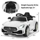 12V Licensed Mercedes Benz Kids Ride-On Car with Remote Control-White