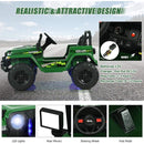 12V Kids Ride-on Jeep Car with 2.4 G Remote Control-Green